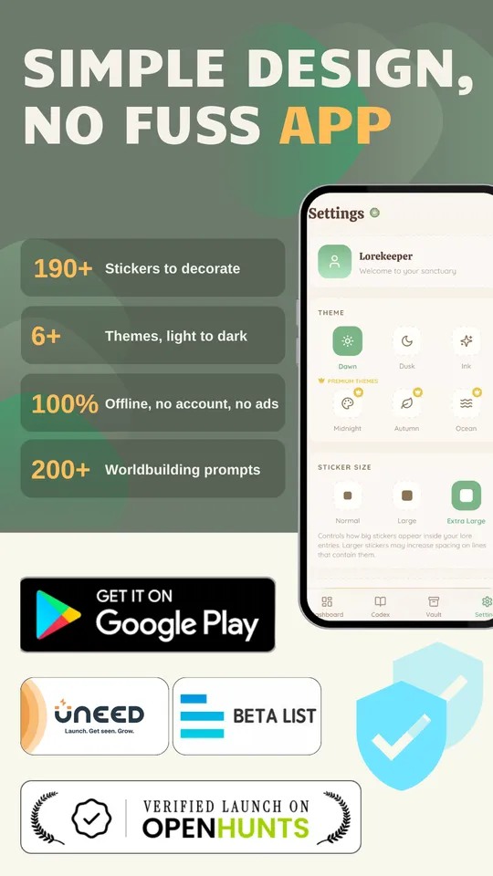 Settings and themes